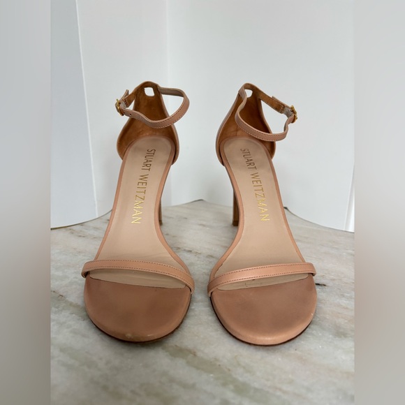 Stuart Weitzman $700 Tan Beige Revolve NudistSong Women's Sandals 7.5 - Picture 3 of 7